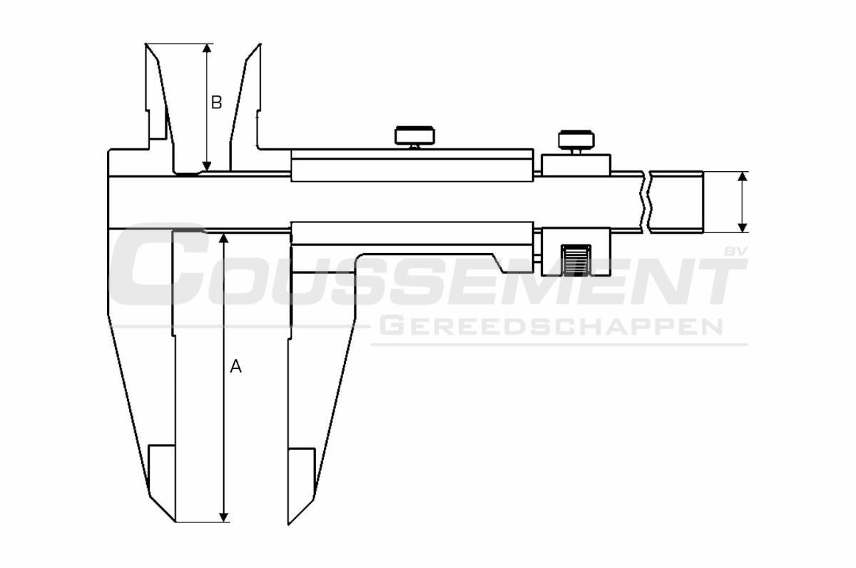 Pied à coulisse vernier (mm/pouce) mib csv - outils - Coussement BV